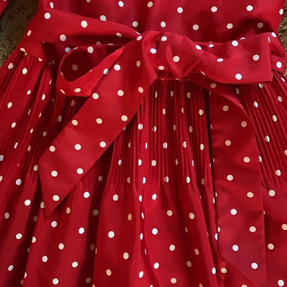 Sylvia Whyte Red & White Holiday Dress Sz 14 - Picture 3 of 10